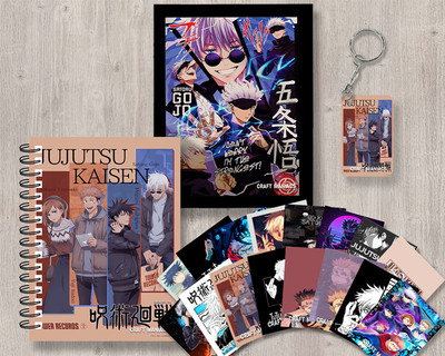 craft maniacs JUJUTSU KAISEN GIFTING SET A5 Notebook RULED 120 Pages(Red)