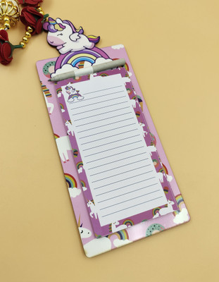 Paper Bear Unicorn A4 Note Pad ruled 60 Pages(Pink)