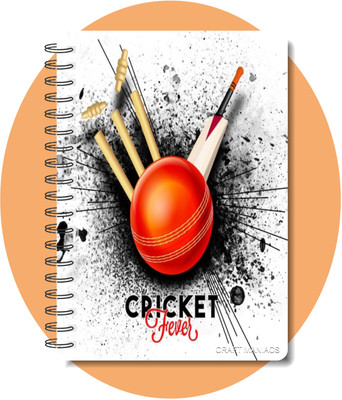 craft maniacs CRICKET 2024 NOTEBOOK COLLECTION A5 Diary RULED 160 Pages(White)