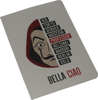 LOOPERO BELLA CIAO Notebooks for Writing, Notes, Journal B6 Diary Ruled 90 GSM 120 Pages(Bella Ciao, White)