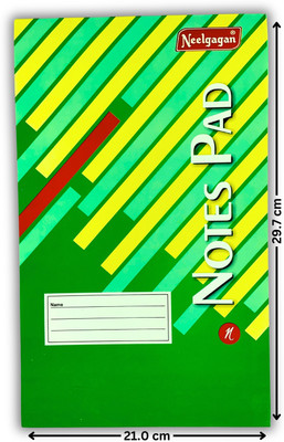 NEELGAGAN Note Sheet Pad A4 Size 200 Page.Ledger Paper (P-2) A4 Note Pad (21.0 cm x 29.7 cm) 200 Pages(Multicolor, Pack of 2)