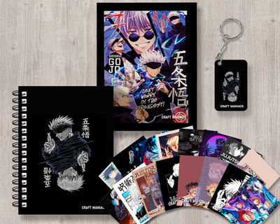 craft maniacs JUJUTSU KAISEN GIFTING SET A5 Notebook RULED 120 Pages(White)