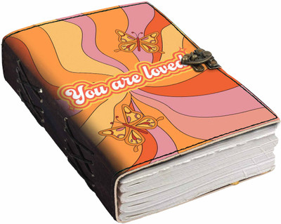 DI-KRAFT Printed Designer leather cover Diary with Lock For Office|Gift|SIZE 5*7 INCHES A5 Diary unruled 200 Pages(multicolor22)