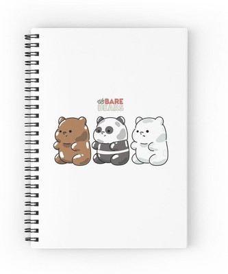 craft maniacs BARE BEARS 2023 COLLECTION A5 Notebook RULED 160 Pages(Multicolor)