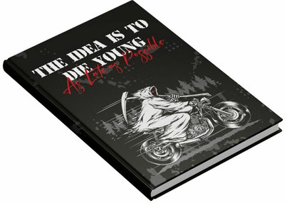 MOTOCUPID Reaper Die young A5 Notebook HARD BOUND Plain Paper 160 Pages(Black)