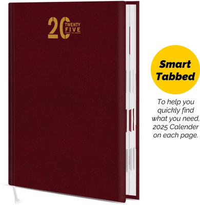 Abstract Collection Month Planner Diaries B5 Diary Single Rule 366 Pages(Red)