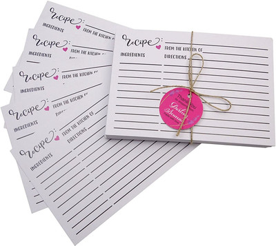 Darling Souvenir Recipe Card Regular Planner Ruled 50 Pages(White, Pack of 50)
