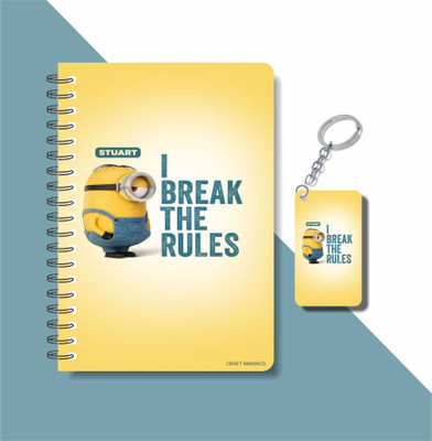 craft maniacs MINION 2023 COLLECTION A5 Diary RULED 160 Pages(Multicolor)
