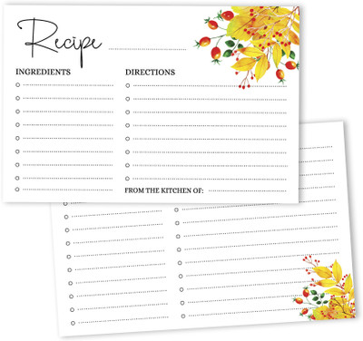 Inkdotpot Recipe Card Regular Planner Unruled 50 Pages(White, Pack of 50)