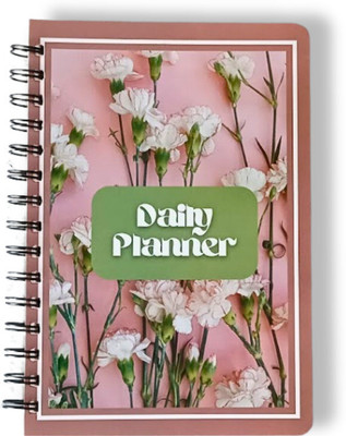 CRAFTOPIX Daily Planner A5 Notebook Unruled 176 Pages(Peach)