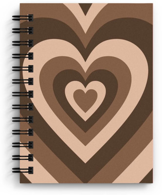 craft maniacs A5 A5 Notebook RULED 160 Pages(BROWN HEARTS)
