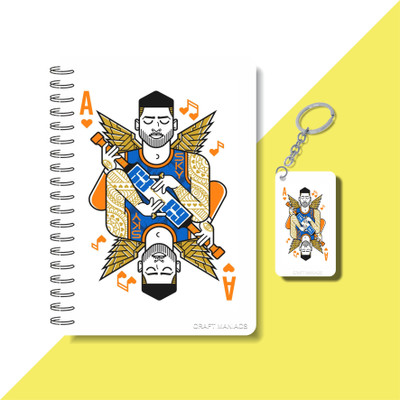 craft maniacs CRICKET 2024 NOTEBOOK COLLECTION A5 Notebook RULED 160 Pages(Blue)