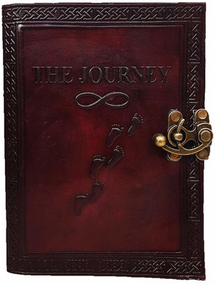 Rjkart Handmade Leather Dairy A5 Diary Unruled 200 Pages(Brown)