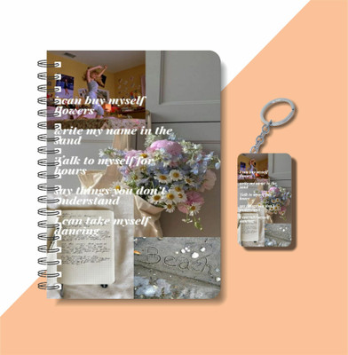 craft maniacs A5 NOTEBOOK + KEYCHAIN COLLECTION A5 Notebook RULED 160 Pages(Black, White)