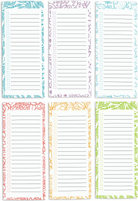 Inkdotpot Notepad Regular Note Pad Unruled 6 Pages(Multicolor, Pack of 6)