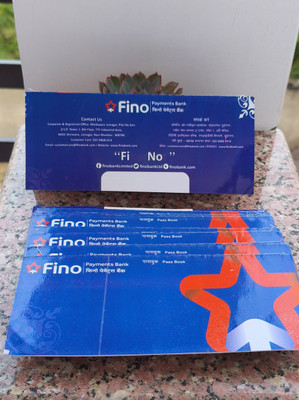 GAURAV ENTERPRISES FINO BANK PASSBOOK Regular Notebook ruled 10 Pages(Blue, Pack of 200)