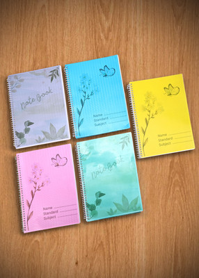 Dahiya notebook A4 Notebook plain 200 Pages(Multicolor, Pack of 5)