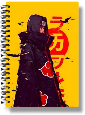 buddytales Itachi Uchiha Yellow anime notebook A5 Notebook Unruled 120 Pages(Yellow)