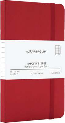 myPAPERCLIP Executive Series Pocket-size Notebook Checked 192 Pages(Red)