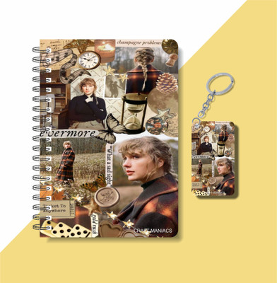 craft maniacs A5 NOTEBOOK + KEYCHAIN COLLECTION A5 Notebook RULED 160 Pages(Multicolor)