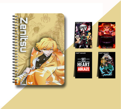 craft maniacs DEMON SLAYER 2023 NOTEBOOK COLLECTION A5 Diary RULED 160 Pages(White)