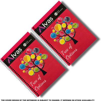 Alvass ALVAS | A4 Notebook Spiral | Unruled | 300 Pages(Red, Pack of 2)