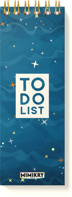Mimikry To Do List 120 gsm Hard Cover | 3.25 x 9 inches | Regular Desk Planner Ruled 100 Pages(Space)