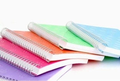 Puvi SPIRAL Notebook A4 Notebook UNRULED/PLAIN 200 Pages(Multicolor, Pack of 5)