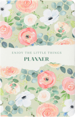 Lauret Blanc A5 Softcover 12 Months Undated Planner - 12 Monthly Spreads, 52 Weekly Spreads A5 Planner Planner 136 Pages(Enjoy The Little Things)