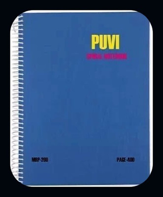 Puvi SPIRAL Notebook A4 Notebook RULED /LINE 400 Pages(Multicolor, Pack of 2)