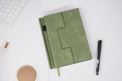 Diaro Premium PU Diary, Flexible Cover Writing Journal, Imported Planner with Bookmark A5 Notebook Ruled 224 Pages(Green)