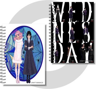 craft maniacs NOTEBOOKS A5 Notebook RULED 160 Pages(Multicolor, Pack of 2)
