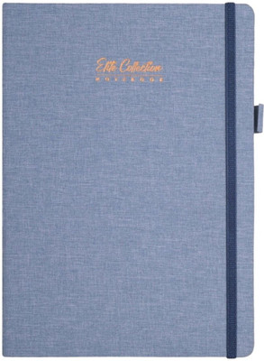 Pragya A6 Classic Diary Notebook Canvas Finish Hard Cover A6 Diary Single Line 192 Pages(Bluish, Pack of 2)