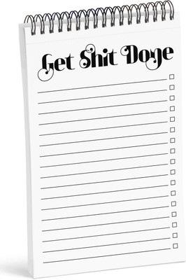 Inkdotpot Spiral Binding Notepad Regular Planner Unruled 50 Pages(White)