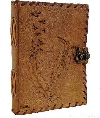 craftking Diary Double Leaf Book-size Diary Plain 240 Pages(Brown)