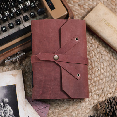 CRAFT JUNKY Recycled Handmade A5 Diary Ruled 200 Pages(Red)