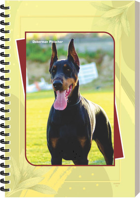 ESCAPER Doberman Pinscher Dog Notebook, Diary For Men, Ruled Notepad A5 Diary Ruled 160 Pages(Doberman Pinscher)
