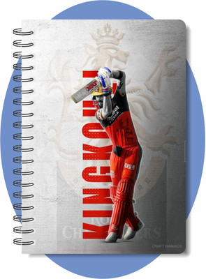 craft maniacs INDIAN TEAM COLLECTION A5 Notebook RULED 160 Pages(White)