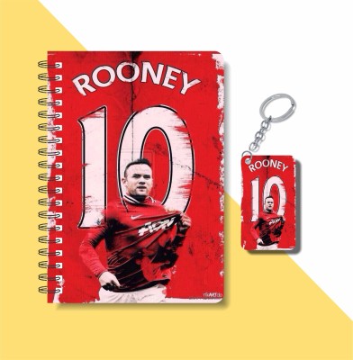 craft maniacs 2023 ROONEY DIARY + KEYCHAIN A5 Note Book RULED 160 Pages(Multicolor)