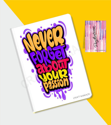 craft maniacs GLUEBIND DIARY A5 Diary RULED 100 Pages(Multicolor)