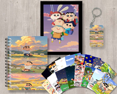 craft maniacs SHINCHAN GIFTING SET A5 Gift Set RULED 120 Pages(White)