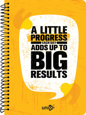UNIGO Notebook A4 Notebook Single Line - Ruled 400 Pages(Yellow)