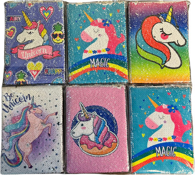 FunkyMart Sequins A5 Diary 2 lines 156 Pages(Multicolor)