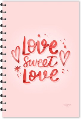 SADAFAL Love Sweet Love (Ruled - A5 Size - 8.5 x 5.5 inches) Designer Diary A5 Diary Ruled 160 Pages(Multicolor)