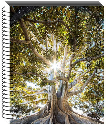 KRASHTIC Big A4 Spiral Unruled Notebook, 75 GSM Paper, Set of 1(tree) A4 Notebook Unruled 200 Pages(White)