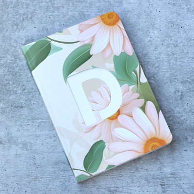 Mimikry Alphabet Initial A Premium Notebook Diary, 80 GSM, Floral Design A5 Notebook Ruled 192 Pages(D)