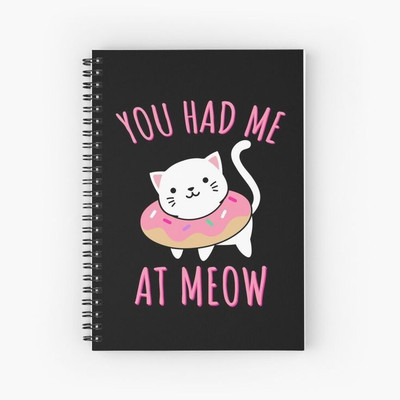 craft maniacs KITTY COLLECTION A5 Notebook RULED 160 Pages(Black)