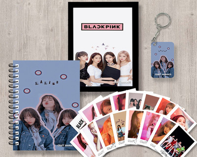 craft maniacs BLACKPINK GIFTING COMBO A5 Notebook RULED 120 Pages(LACK, Pack of 4)