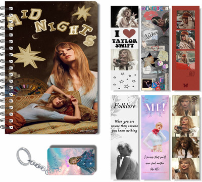 craft maniacs 2023 TAYLOR DIARY + TWO FREEBIE COLLECTION A5 Notebook RULED 160 Pages(Multicolor)