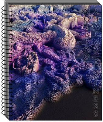 KRASHTIC Big A4 Spiral Unruled Notebook, 75 GSM Paper, Set of 1 (blue light ) A4 Notebook Unruled 200 Pages(White)